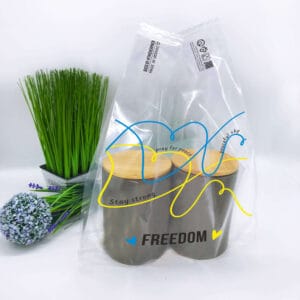 Пакет майка, 25(2х6)х40см, 51 мкм, (50 шт.), LDPE харчовий, прозорий, “FREEDOM”