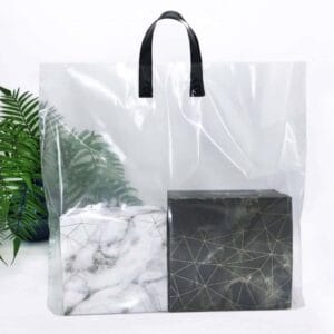 Пакет з петльовою ручкою АКТ, 57х50(+3)см, 70 мкм, (50 шт.), LDPE харчовий, прозорий, чорна